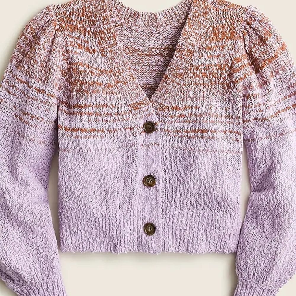 NWT J Crew Reversible Space-Dyed Cardigan Sweater Medium. Sold out at $98